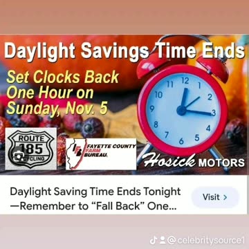 Reminder today daylights saving times changes your clocks ⏰✨ 11/5/23