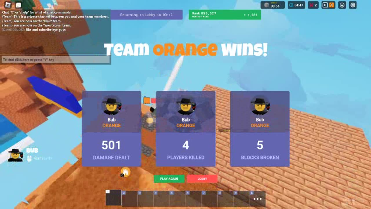 Roblox bedwars but i tried to win 3 rounds