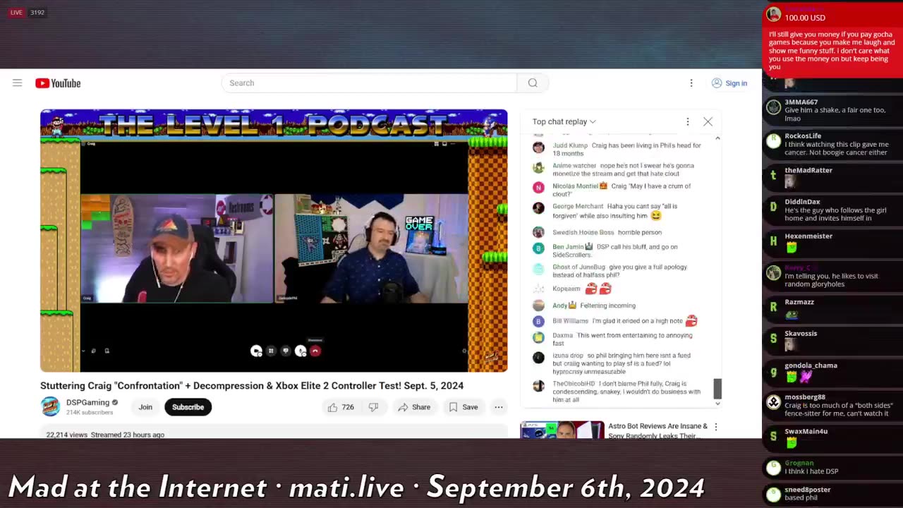 DSP curbstomps Suttering Craig - Mad at the Internet (September, 6 2024)