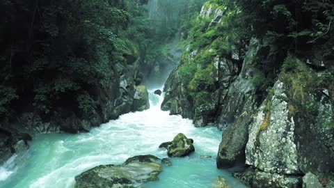 waterfalls, river.