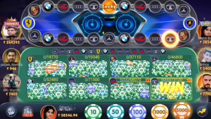 Car rolet game teen patti master App link