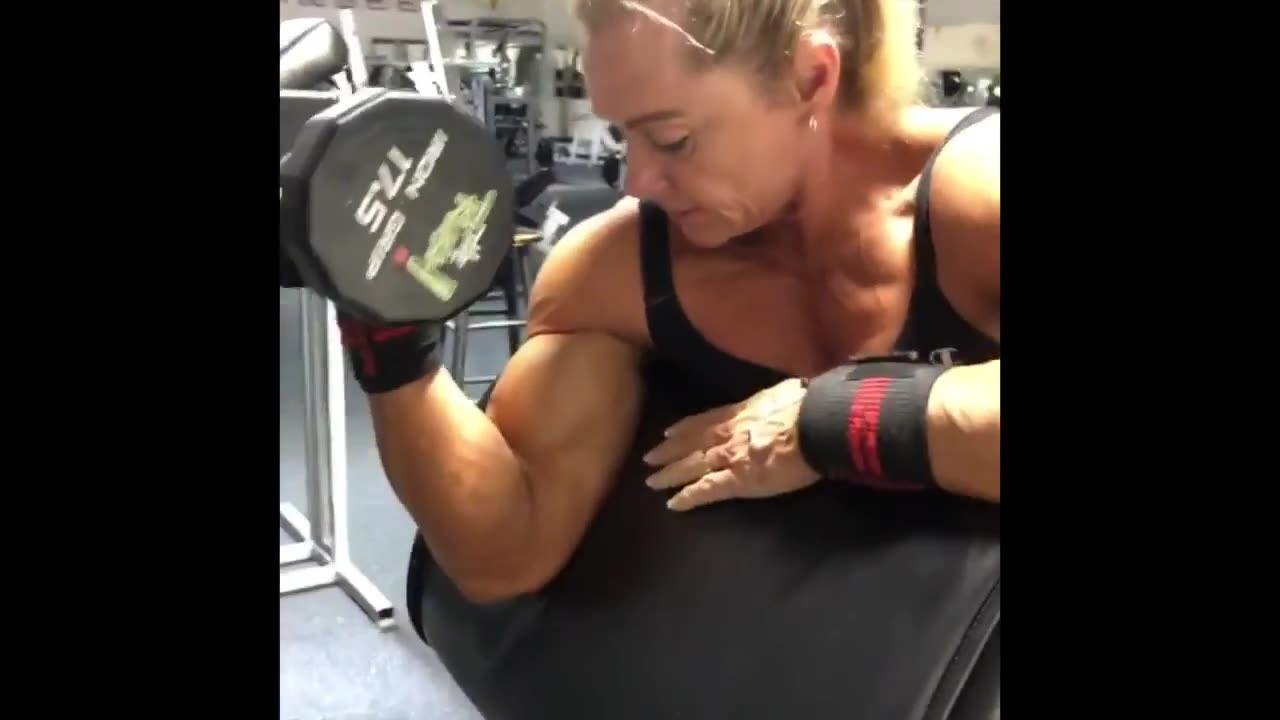 Monica Hale Barbell And Dumbbell Preacher Curls