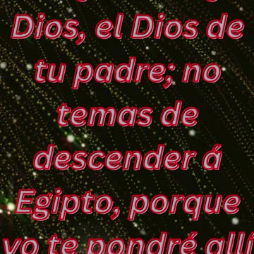 "Dios promete hacer de Israel una gran nación en Egipto"Génesis 46:3#shorts #youtubeshorts #ytshorts