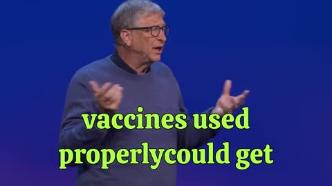 Bill Gates - "We need to invent easier to deliver vaccines that are just a patch