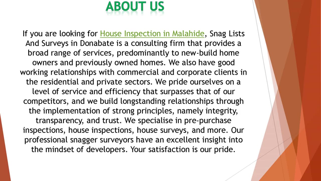 If you are looking for House Inspection in Malahide