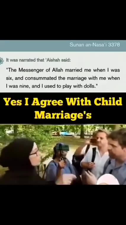 Criminal muslim women support and teach child rape as marriage in islam quran