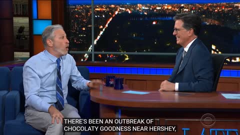 Jon Stewart w/ Stephen Colbert - coronavirus lab leak theory