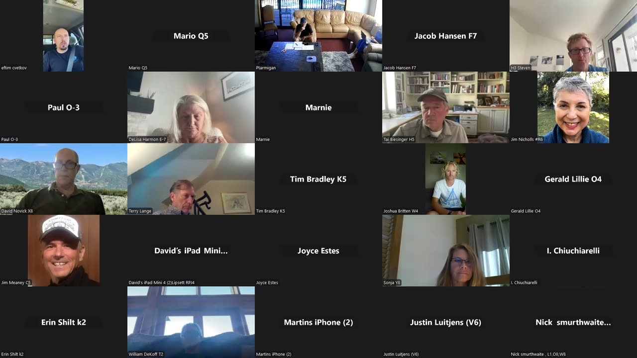Chalet Zoom held by the HOA Board 8-30-24