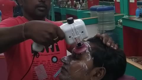 Heavy hair cutting in world famous