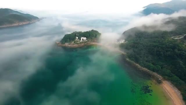 Smoky clouds over the hills