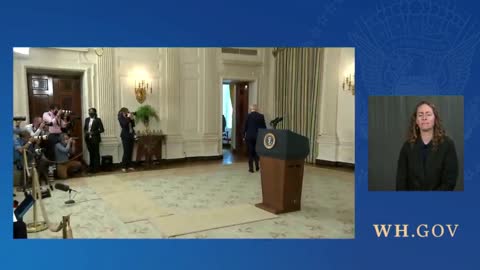 Biden Retreats As Reporters Ask Questions