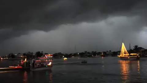 Woman on boat hit by lightning!