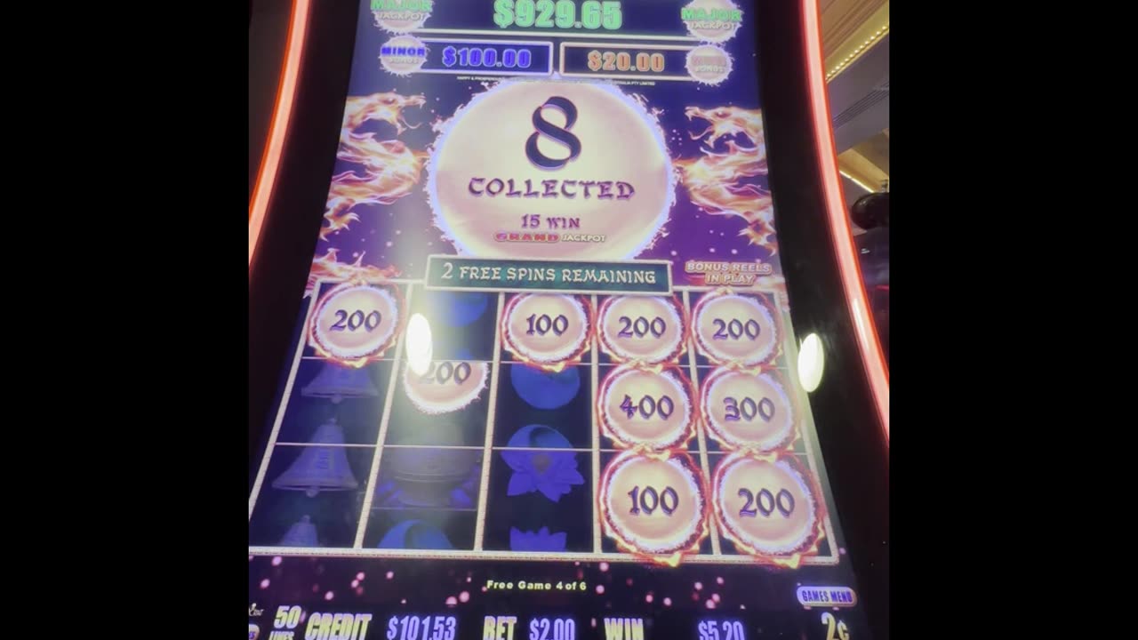 A #DragonLink bonus round on Happy and Prosperous 🎰😁