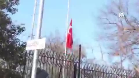 The Turkish Flag rise In Syria