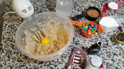 M&M Triple Chocolate Chip Cookies