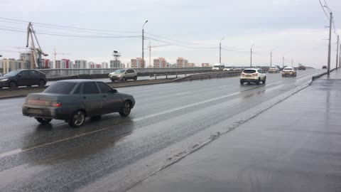 Cars on the bridge