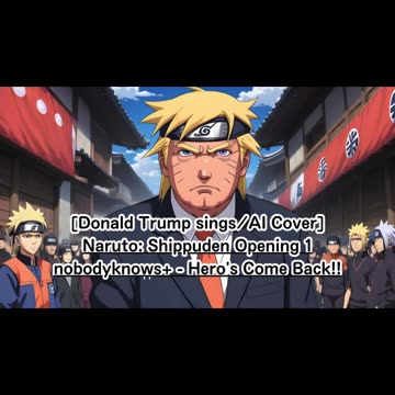 [Donald Trump sings/AI Cover] Naruto: Shippuden Opening 1 nobodyknows+ - Hero's Come Back!!