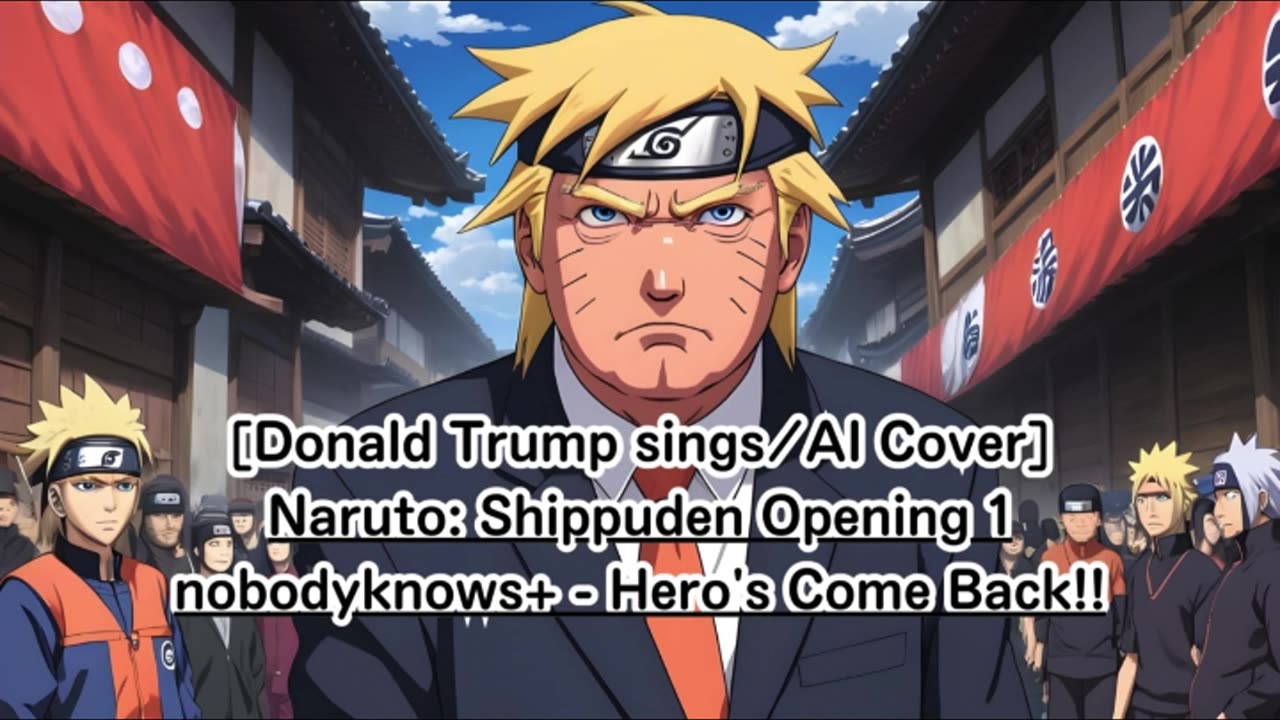 [Donald Trump sings/AI Cover] Naruto: Shippuden Opening 1 nobodyknows+ - Hero's Come Back!!