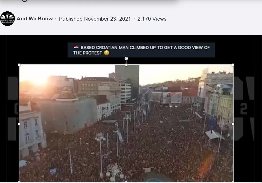 Based Croatia - Awake Croatians Protest Demonic C19 Vax