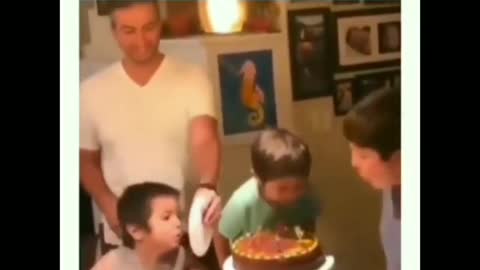 #shorts A child will not let his brother celebrate funny cute kids moment