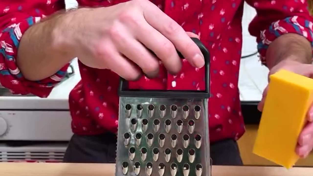 Lay the cheese grater down for mess free meal prep