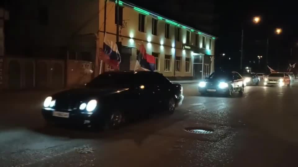 Meanwhile, in Tskhinval - the capital of South Ossetia - celebrations