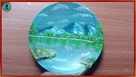 Beautiful Lake Scenery Painting | Acrylic Paints| Arts Time
