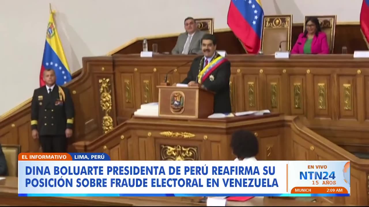 Dina Boluarte reitera sobre la cuestionada reelección de Maduro: "Perú no respalda a dictadores"