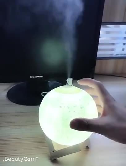 Moon Lamp Humidifier Simulation 3D Moon Night Light Ultrasonic Air Humidifier