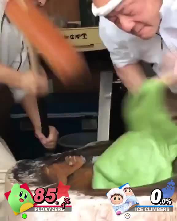 Small Kirby gets PUMMELED by Ice Climbers