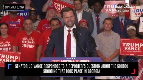 Vance Responded To A Reporter’s Question About The School Shooting That Took Place In Georgia