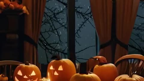 Rain Storm On Halloween Night Ambience #halloween