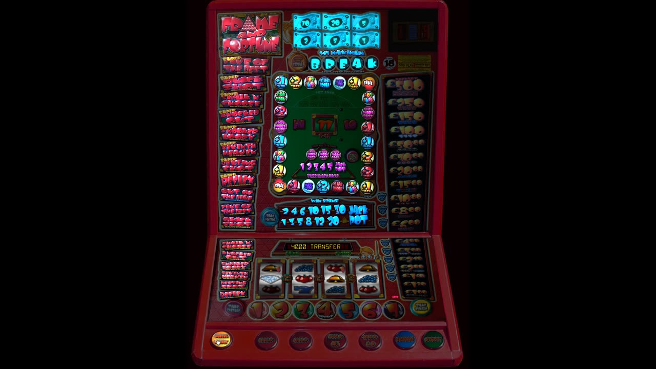 Club Frame And Fortune £500 Jackpot JPM Fruit Machine Emulation