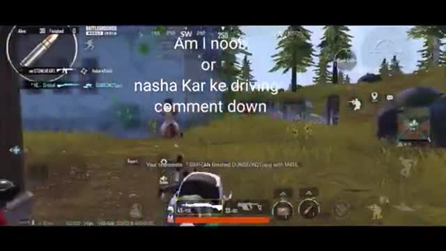 bgmi mobile kill seen noob aur nasha karke driving