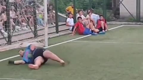 That one big friend you airways make the goalkeeper