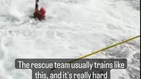 The rescue team usually trains like this and it's really hard!!