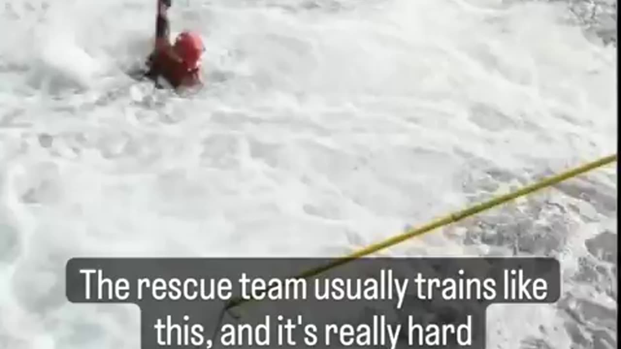 The rescue team usually trains like this and it's really hard!!