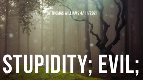 Stupidity; Evil;