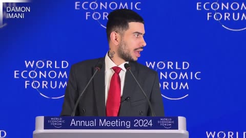 Damon Imani speech to Claus Schwab on WEF forum