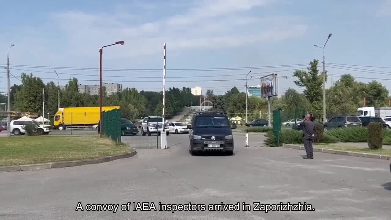 A convoy of IAEA inspectors arrived in Zaporizhzhia.