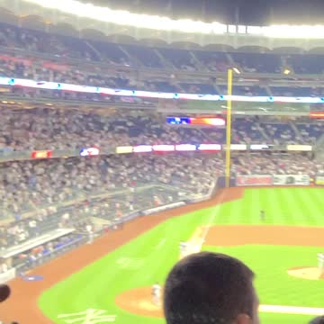 Whole Yankees crowd sings God bless America!