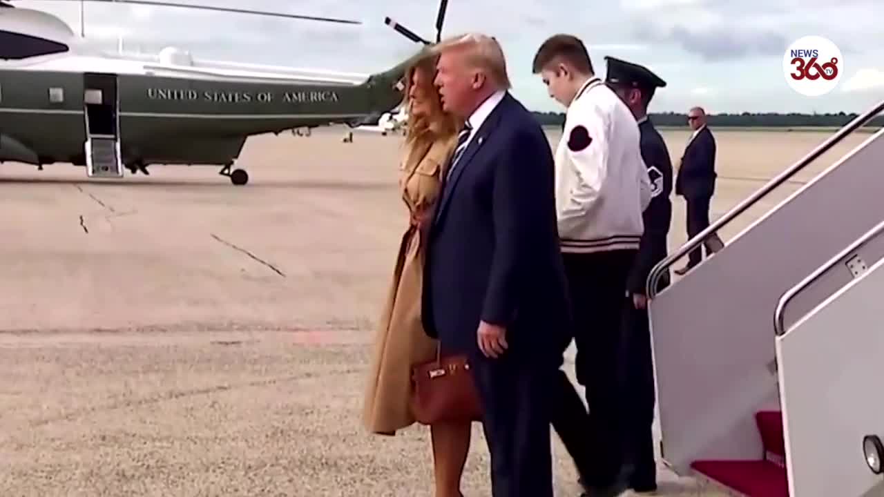 Melania refuses to hold Trump's hand 567,8976 stepping off Air Force One - News 360 Tv