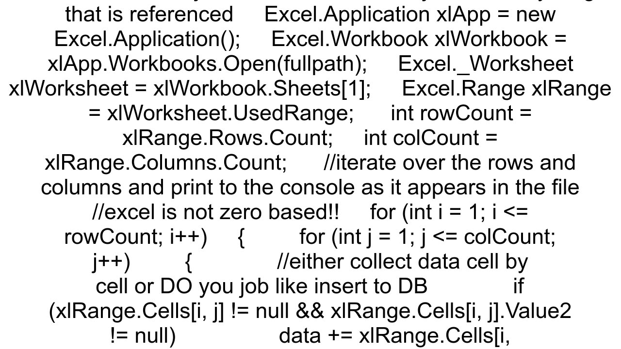 Read excel file data in MVC