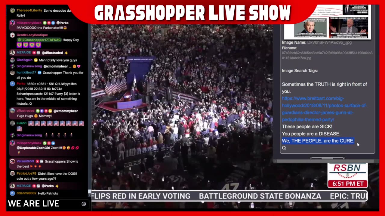 Grasshopper Live Decode Show - President Trump Rallies Oct. 29, 2024