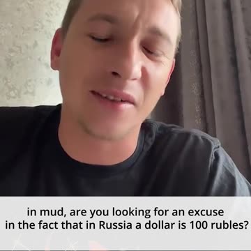 Ukraininan talks about how some people are happy that dollar is 100 roubles