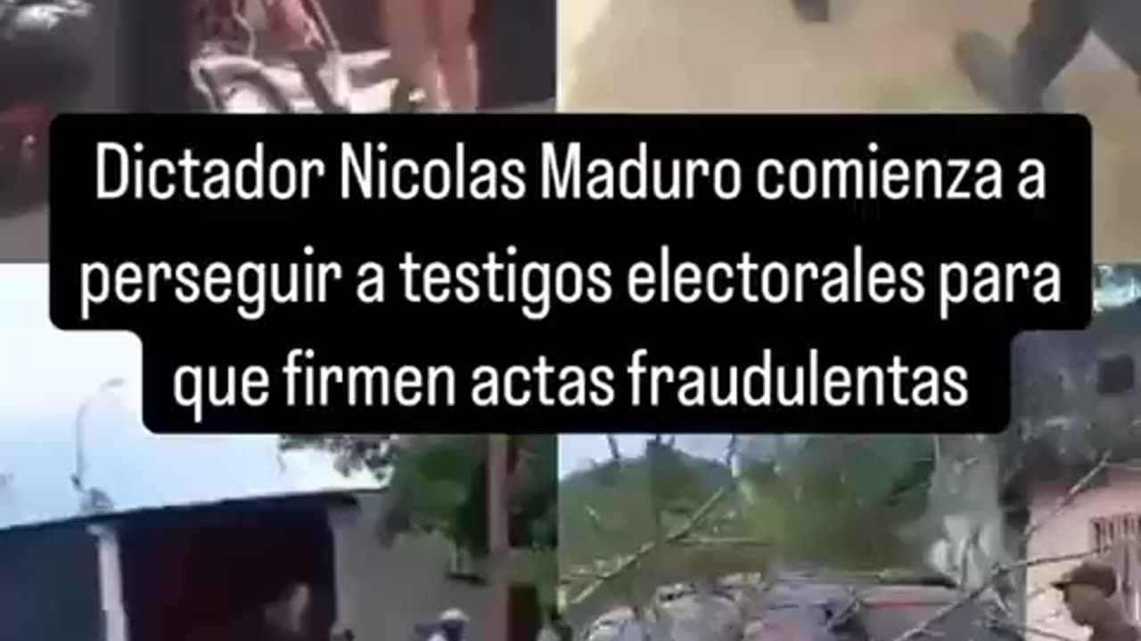 D22 DICTADOR NICOLAS MADURO COMIENZA A PERSIGUIR A TESTIGOS ELECTORALES PARA QUE FIRMEN ACTAS FRAUDU