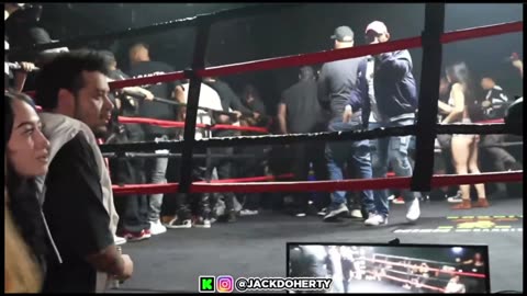 brawl breaks out in the crowd at a boxing event 😲