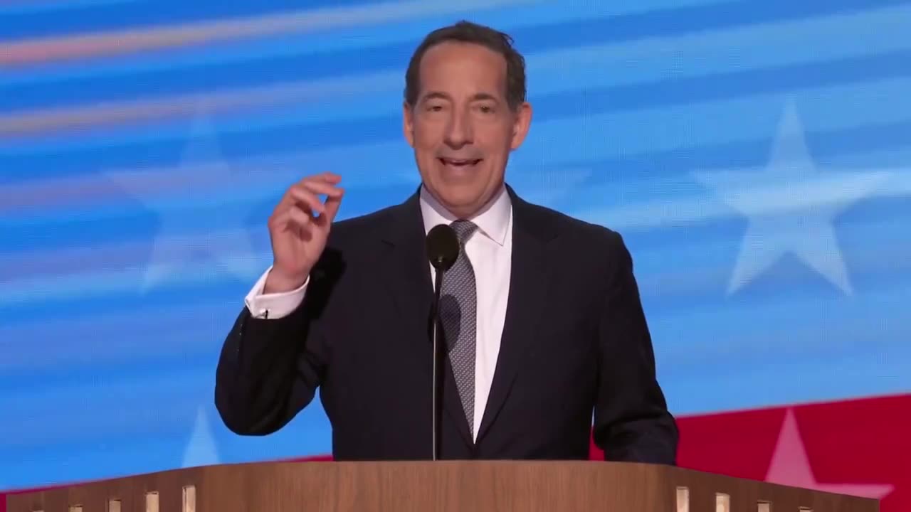 Election Denier Jamie Raskin freezes during his DNC speech after the teleprompter malfunctions.