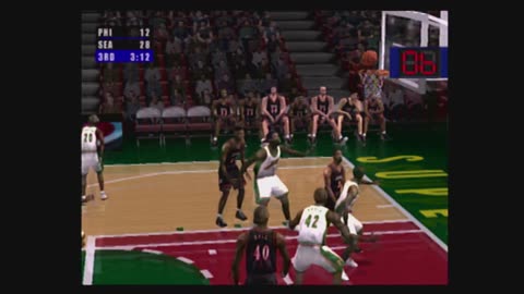 NBA Live 2001 (Ps2) Philadelphia 76ers vs Seattle Supersonics Part3