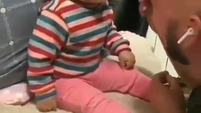 Baby doesn't stop laughing
